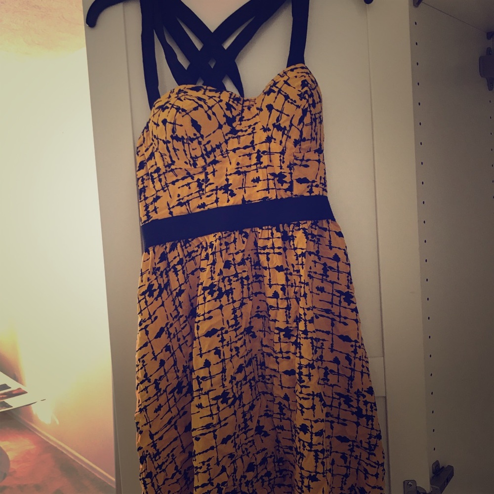 Yellow shirt dress